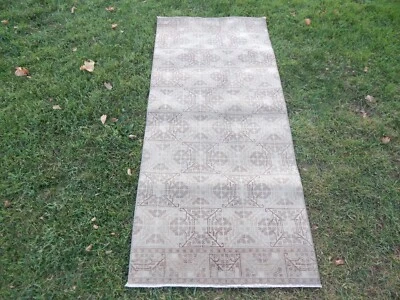 Alfombra bohemia nómada medallón de lana vintage bohemia con borde rico 2'9" X 6' Foto 1 de 4