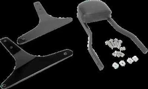Cobra Black Short Square Sissy Bar Kit for Harley Fat Boy Lo 10-17 - Picture 1 of 5