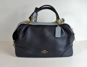 Nuova borsa Coach colorblock pelle corsia inchiostro multi oro 73720 borsa chiusura zip - Foto 1 di 9