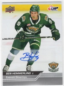 Ben Hemmerling 23-24 Upper Deck CHL Auto Signature #34 Everett Silvertips - Bild 1 von 1