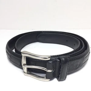 Duck Head Belt Men Black 40 Leather Casual Dress Belt Silver Tone Buckle Men's - Picture 1 of 7