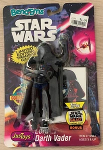 1993 Star Wars Bend-Ems Darth Vader Figure with Limited Edition TOPPS Card! - Picture 1 of 2