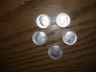 Roosevelt Silver Dimes Extra Fine Denver Mint 1/46 2/62 2/63 Lot Of 5