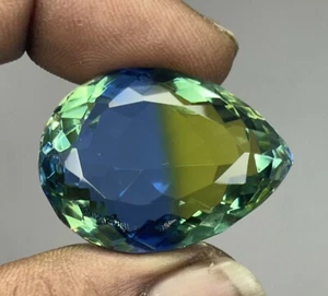 Natural Tourmaline 76.40 Ct Multi Color Pear Cut Loose Gemstone O-4734 - Picture 1 of 5