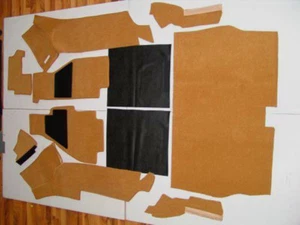 Juego de alfombras clásicas de terciopelo marrón para Ferrari 308 GTS 1975-1984. - Imagen 1 de 2