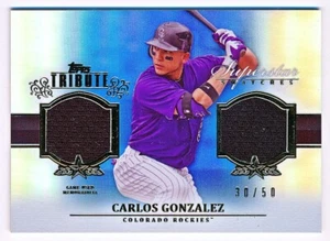 2013 Topps Tribute Carlos Gonzalez Superstar Blue Dual Jersey #SS-CG (30/50) - Picture 1 of 2
