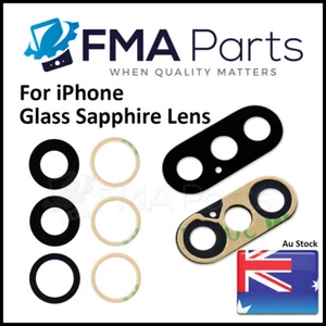 iPhone 12 11 XS Max X 10 Glass Sapphire Camera Lens Rear Back Cover Replacement - Photo 1 sur 16