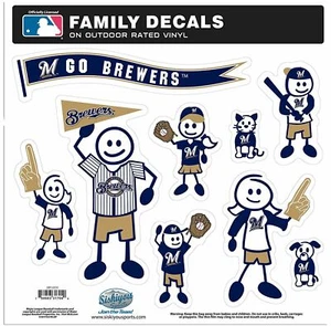 Milwaukee Brewers Outdoor Rated Vinyl Family Decals MLB Licensed Baseball - Picture 1 of 3