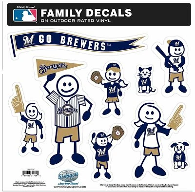 Milwaukee Brewers Outdoor Rated Vinyl Family Decals MLB Licensed Baseball - Image 1 of 3