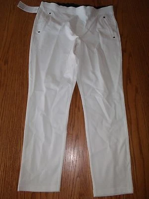 Nwt Womens June & Daisy Smooth Twill Capris White Small Medium XL - Image 1 of 2