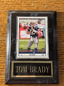 2005 Tom Brady New England Patriots Score wood plaque 6.5"x4.5" - Picture 1 of 4