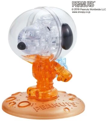 Rompecabezas de cristal de cacahuetes Snoopy astronautas 50 aniversario naranja 35 piezas Japón Foto 1 de 4