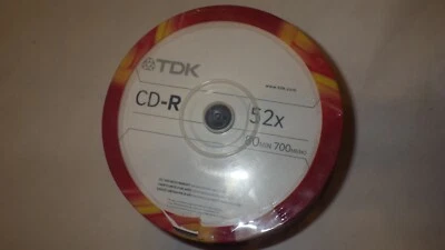 New 30-Pack TDK  CD-R Recordable Disks 80Min 700MB 52X Spindle-Pack Sealed - Image 1 of 4