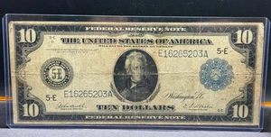 1914 Large Size $10 Dollar Bill Federal Reserve Note FRN Richmond VA - Picture 1 of 2
