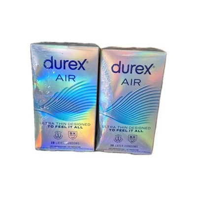 Látex natural transparente ultra delgado Durex Air cada caja tiene 10 unidades X 6 cajas  Foto 1 de 4