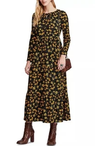 Free People Tears of Joy Floral Midi Dress Size M - Picture 1 of 11