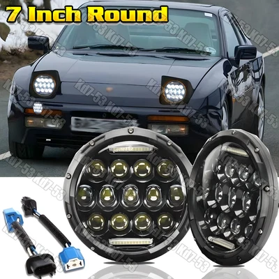 Faros LED HI/LO Beam 2 piezas aptos para Porsche 911 912 914 924 928 944 7" pulgadas Foto 1 de 4