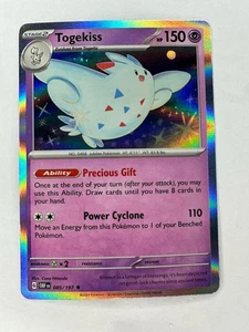 Pokemon Fiamme Ossidiana 2023 Togekiss Holo Raro 085/197 Nuovo di zecca come nuovo - Foto 1 di 2