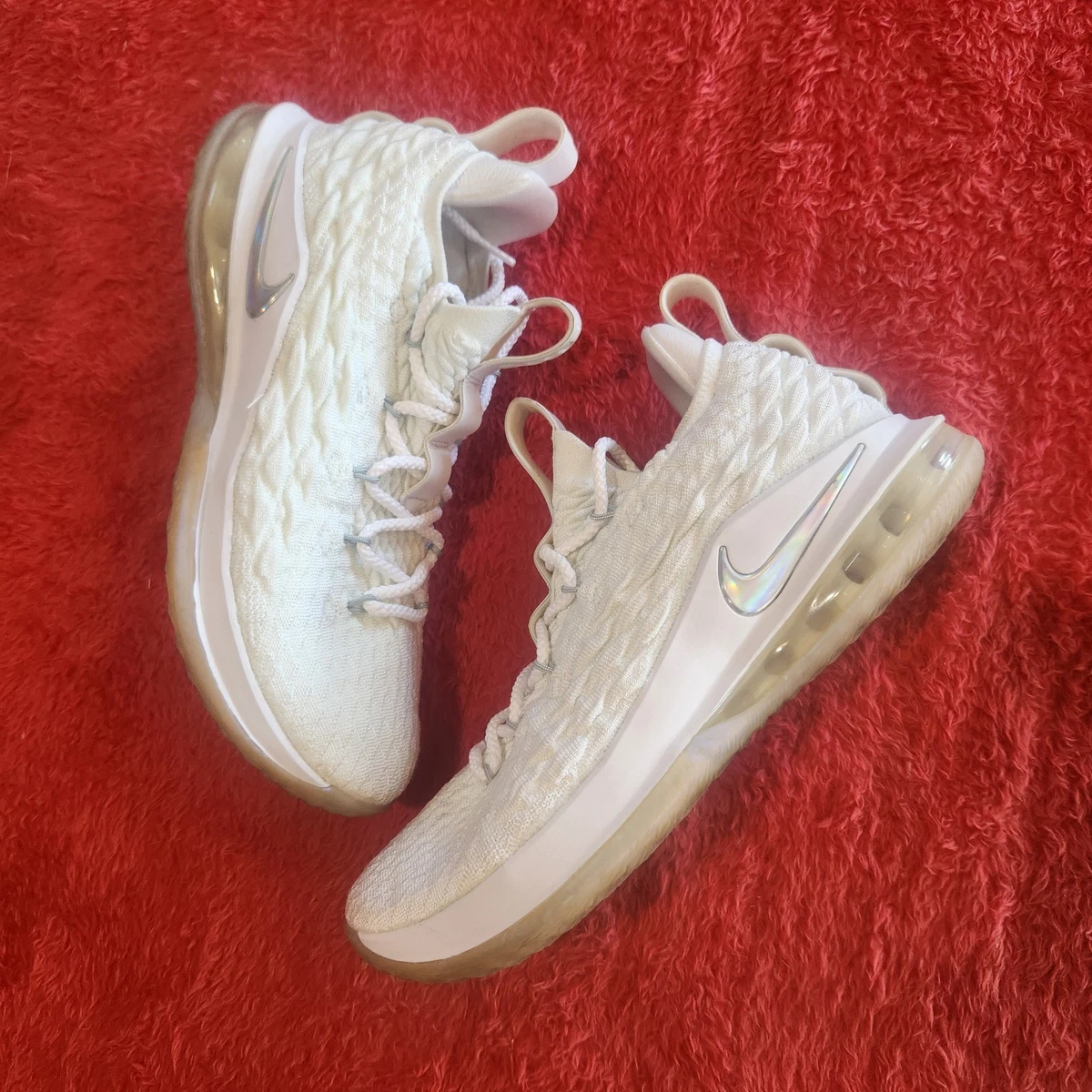 Nike LeBron 15 Low White Silver for Sale | Authenticity Guaranteed