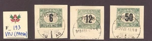 F_193. FIUME. 1918 Segnatasse set. Used on paper fragments. Sas S1-S3 - Picture 1 of 1