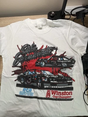 复古 1988 年 Dale Earnhardt “3 Time Champ” Nascar 赛车 T 恤 - 小号 — 第 1/4 张图片