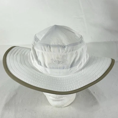 Gorra de Investigación Exterior Grande Para Mujer Blanca Solar Sol Bordado Logo Talla L Foto 1 de 4