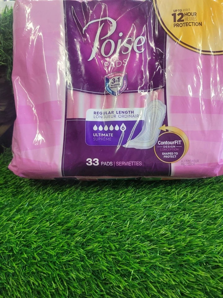 Almohadillas Poise Mujer 33 Almohadillas Longitud Regular 12 Horas Protección Nuevas Foto 1 de 1