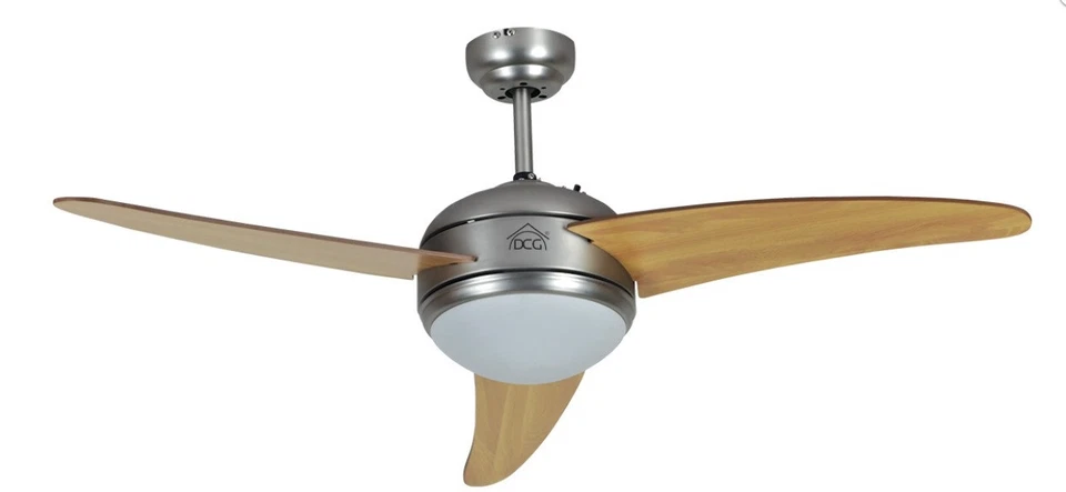 VENTILATORE A SOFFITTO 3 PALE 1 LUCE DCG VECRD60TL CON TELECOMANDO VENTOLA - Immagine 1 di 1