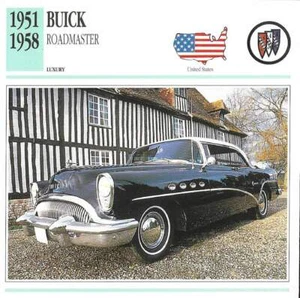 Edito Service photo card 1951-1958 BUICK ROADMASTER Spec Sheet car fact 1991 - Picture 1 of 2