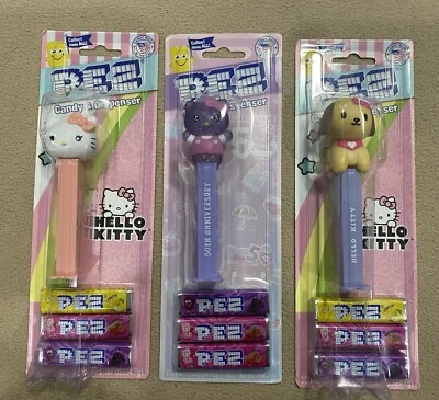 Запечатанная картонная задняя крышка дозатора PEZ Hello Kitty, включая 50-ю годовщину😁 - Изображение 1 из 4