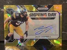 2023 Panini Prizm Jack Campbell Gold Ice Autograph RC Color Match # SD-JCA