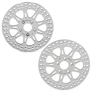 2x Polished 11.5" Front Rear Brake Rotors for Harley FXST Heritage Softail 87-99 - Picture 1 of 13