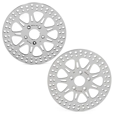 2x Polished 11.5" Front Rear Brake Rotors for Harley FXST Heritage Softail 87-99 - Image 1 of 4