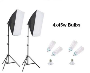 Fodoto 800w 20"x28" Easy Setup Softbox 7' Stand Kit - Photo/Video/Social - Picture 1 of 4