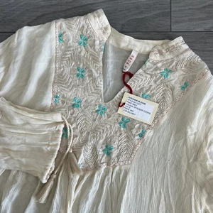 Raga Sample Rosanna blusa ricamata boho blusa manica nappa taglia small - Foto 1 di 6