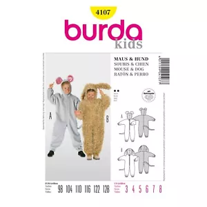 Burda Kids Schnittmuster - Kostüm - Maus - Hund - Overall - Nr.4107 - Bild 1 von 4