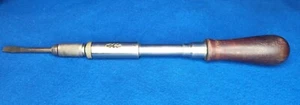 Vintage North Bros "Yankee" No 30 Spiral Ratchet Screw Driver With Flat Head Bit - Picture 1 of 10