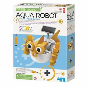 4M Aqua Fish Solar Hybrid Power Robot Kids Science Kit Homeschool Teacher STEM
