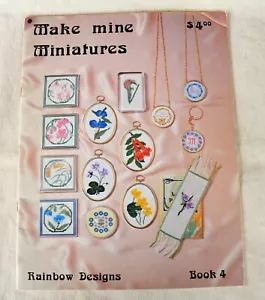 Rainbow Designs Counted Cross Stitch Pattern Make Mine Miniatures #4 Wildflowers - Picture 1 of 7