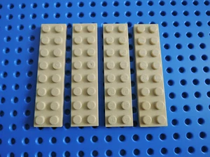 Lego 4 x flache Platte Bauplatte 3034 beige tan  2x8 - Bild 1 von 1