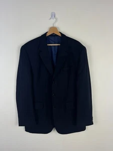 Kenzo Wool Blazer Coat 100% Wool Size 54 Navy Blue Men's - Picture 1 of 6