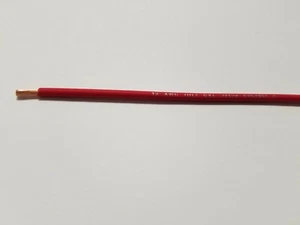RED GXL 12 AWG AUTOMOTIVE WIRE WITH LEGEND PRINT HIGH TEMP  COPPER USA 25' - Picture 1 of 1