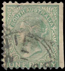 South Australia,1886, Queen Victoria, SG158 Imperf, 158 Wing - Circle Square CDS - Picture 1 of 4