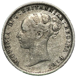 Great Britain 1885 3 Pence Silver KM#730 #16519 - Picture 1 of 4