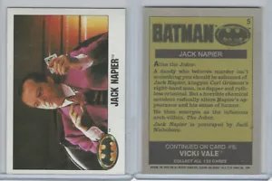 Topps 1989, película de Batman, #5 Jack Napier - Imagen 1 de 1