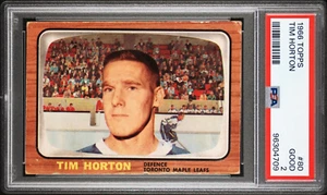 Tim Horton 1966 Topps Hockey #80 - PSA 2 - Maple Leafs Legend - Centered! - Bild 1 von 2