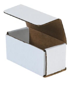 Pack of 200 Strong Light Mailer 4x2x2 White Small Folding Mailing Corrugated Box - Picture 1 of 4