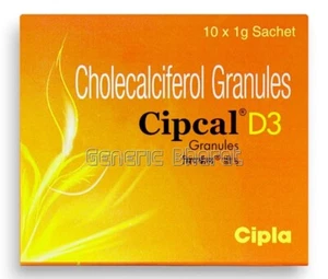 Cipcal D3 Cholecalciferol Granules Pack of 20 Sachets, Bone and Joint Care FS - Picture 1 of 3