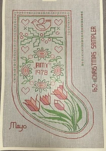CAMPIONATORE NATALIZIO VINTAGE CALZA FLOREALE MAYO PUNTO AGO DESIGN TELA - Foto 1 di 1