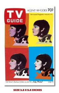 BARBRA FELDON VISTO DA ANDY WARHOL MAGNETE FRIGO 1966 COPERTURA GUIDA TV 3,5 X 5,5 " - Foto 1 di 1